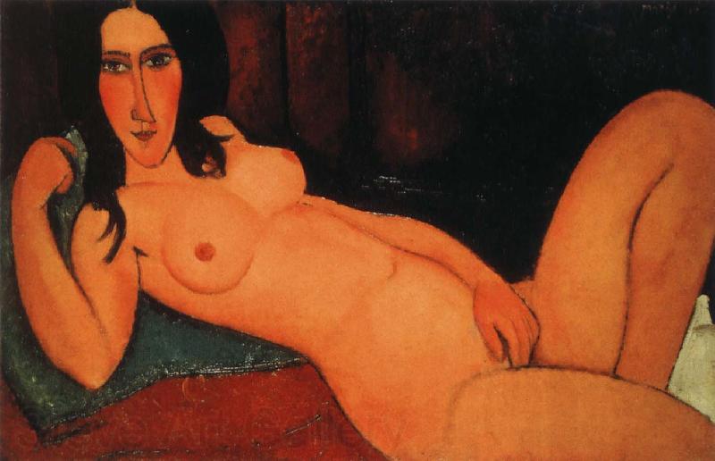 Amedeo Modigliani Reclining nude with loose hair France oil painting art